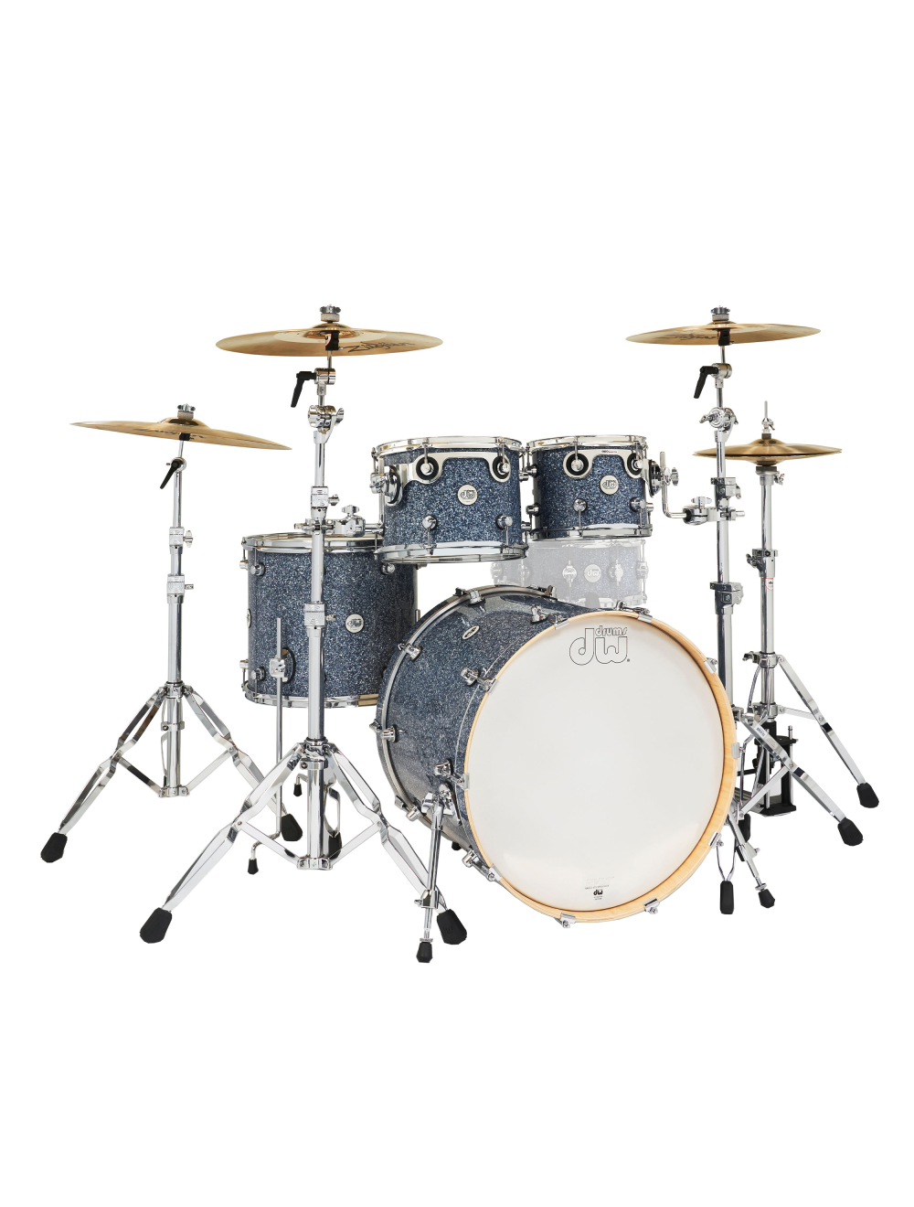 DW Drums Design Series 4-pc Shell Pack w/22" Kick - Blue Granite