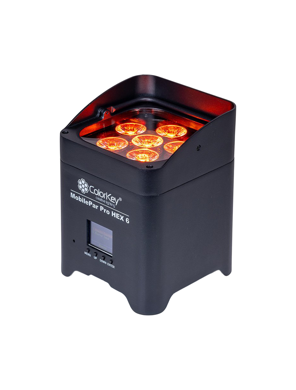ColorKey MobilePar Pro HEX 6 LED Par Light Bundle - 4-Pack w/ Hardshell Case