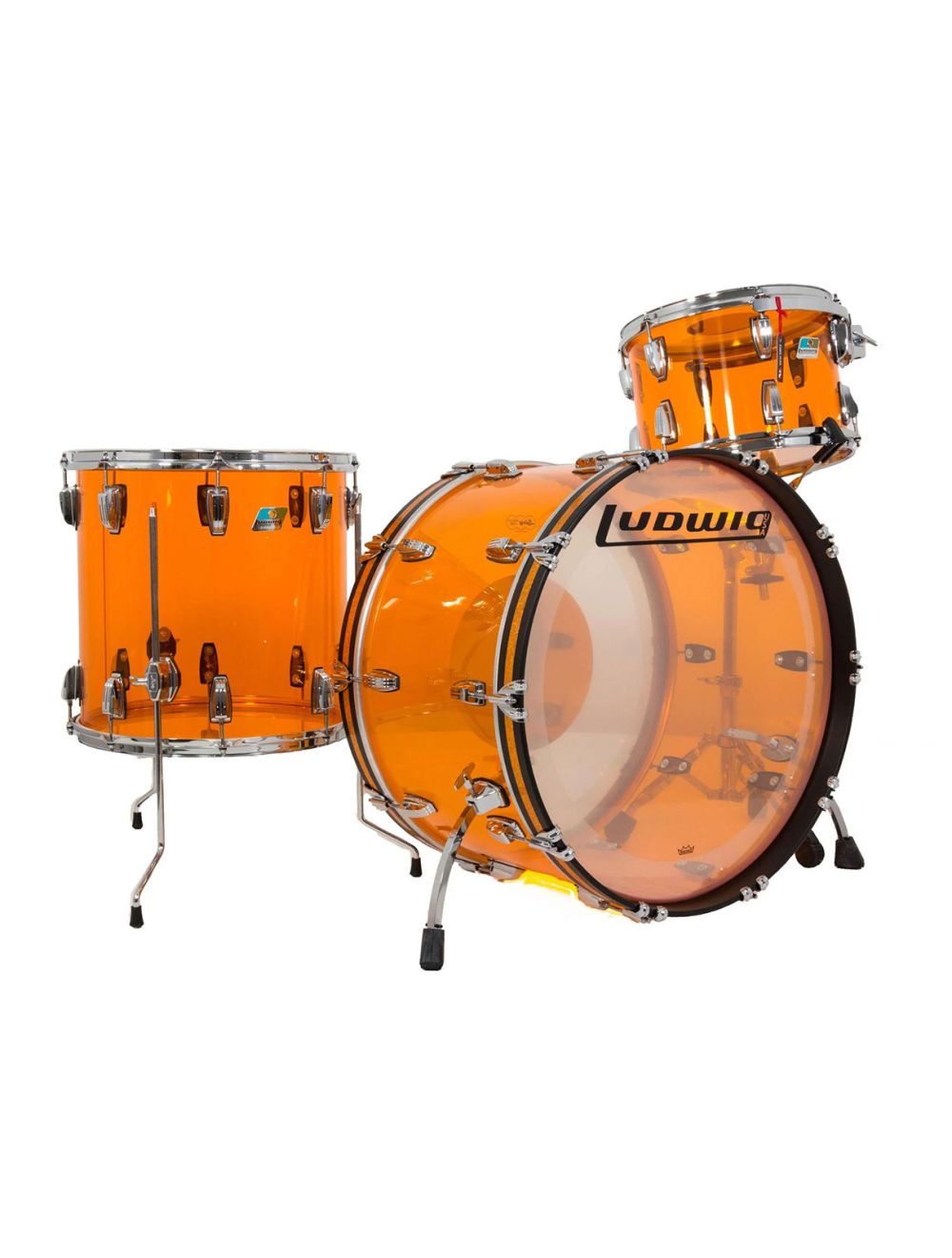 Ludwig Vistalite Pro Beat 3pc Shell Pack w/ 24" Kick - Amber