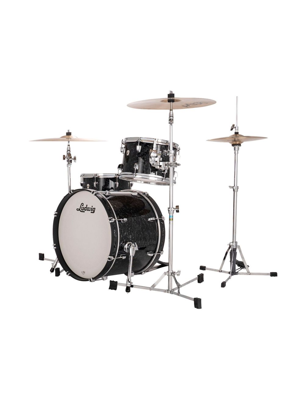 Ludwig Neusonic Downbeat 3-pc Shell Pack w/ 20" Kick - Ebony Pearl