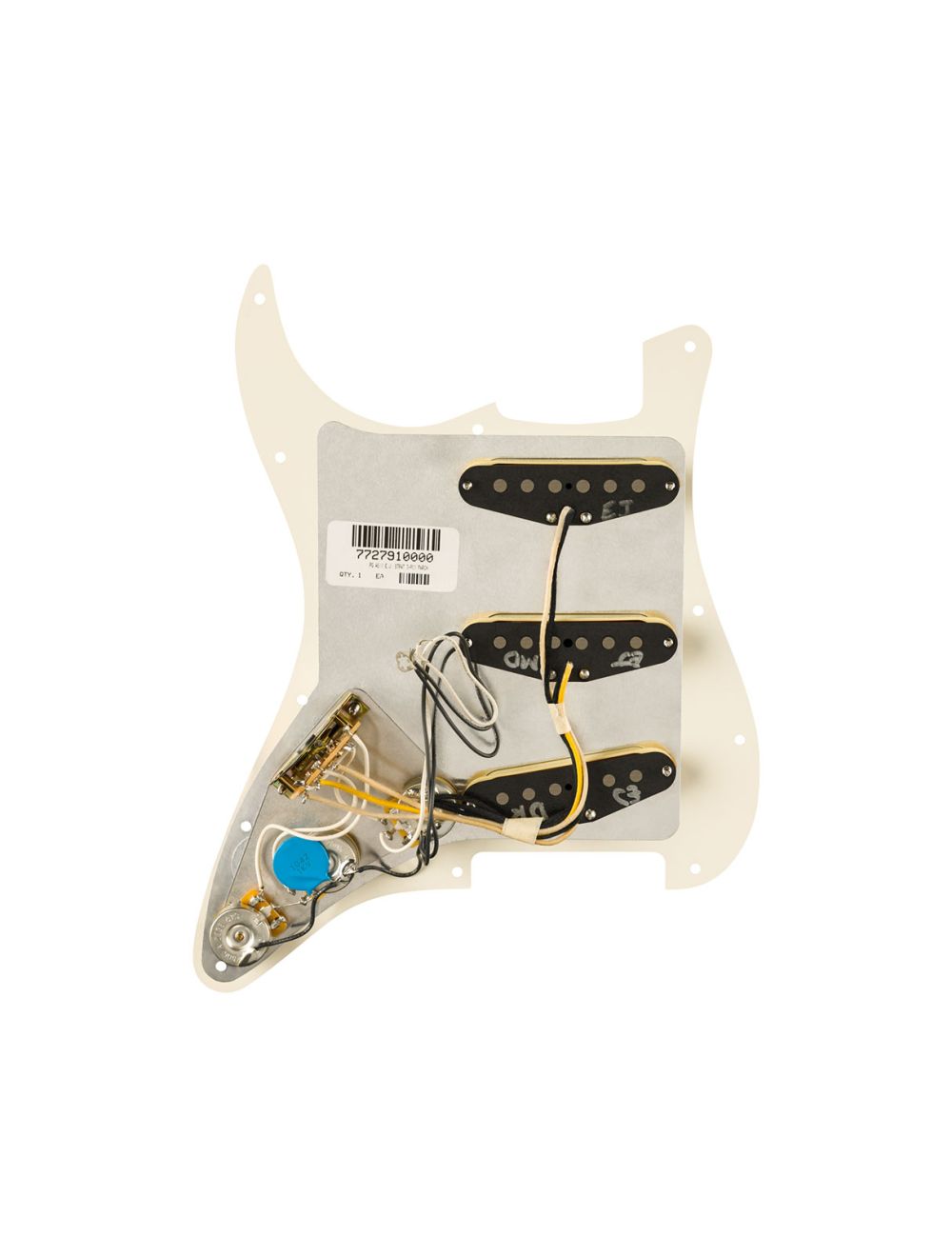 Fender Eric Johnson Signature Pre-Wired Strat Pickguard - Parchment 11 Hole