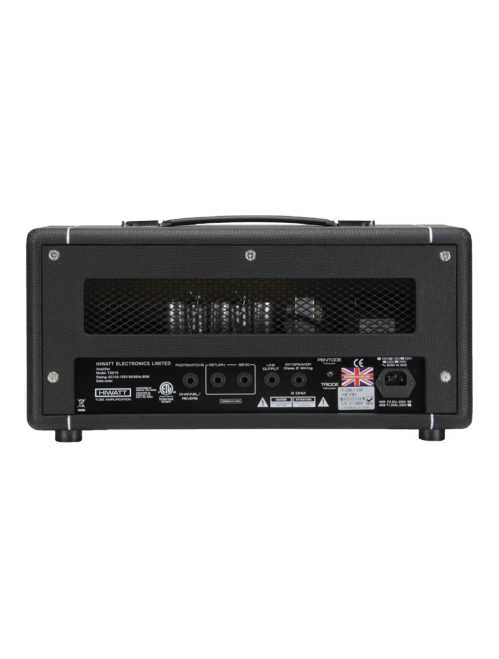 Hiwatt T-Series TB20/10 20/10-Watt Tube Guitar Amplifier Head - Black - Open Box