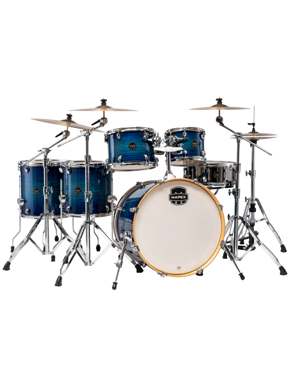 Mapex Armory Studioease 6-Pc Shell Pack w/ 22" Kick - Blue Wave Burst