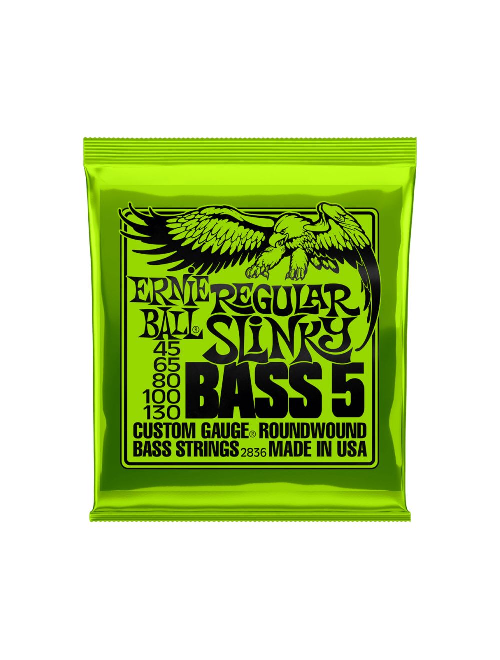 Ernie Ball 2836 5-string Regular Slinky Round Wound Electric Bass Guitar Strings - Open Box