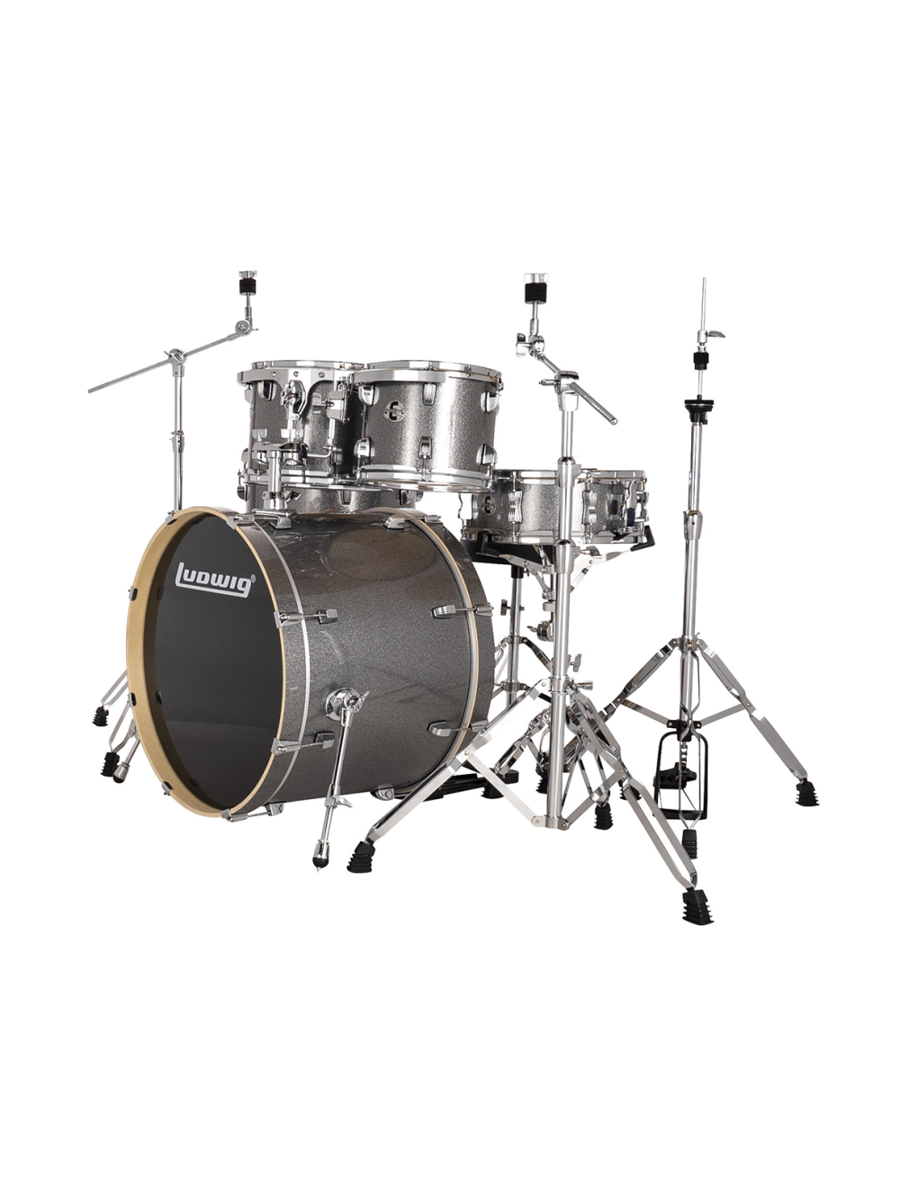Ludwig Evolution 6-Piece Shell Pack w/22" Kick - Platinum Sparkle