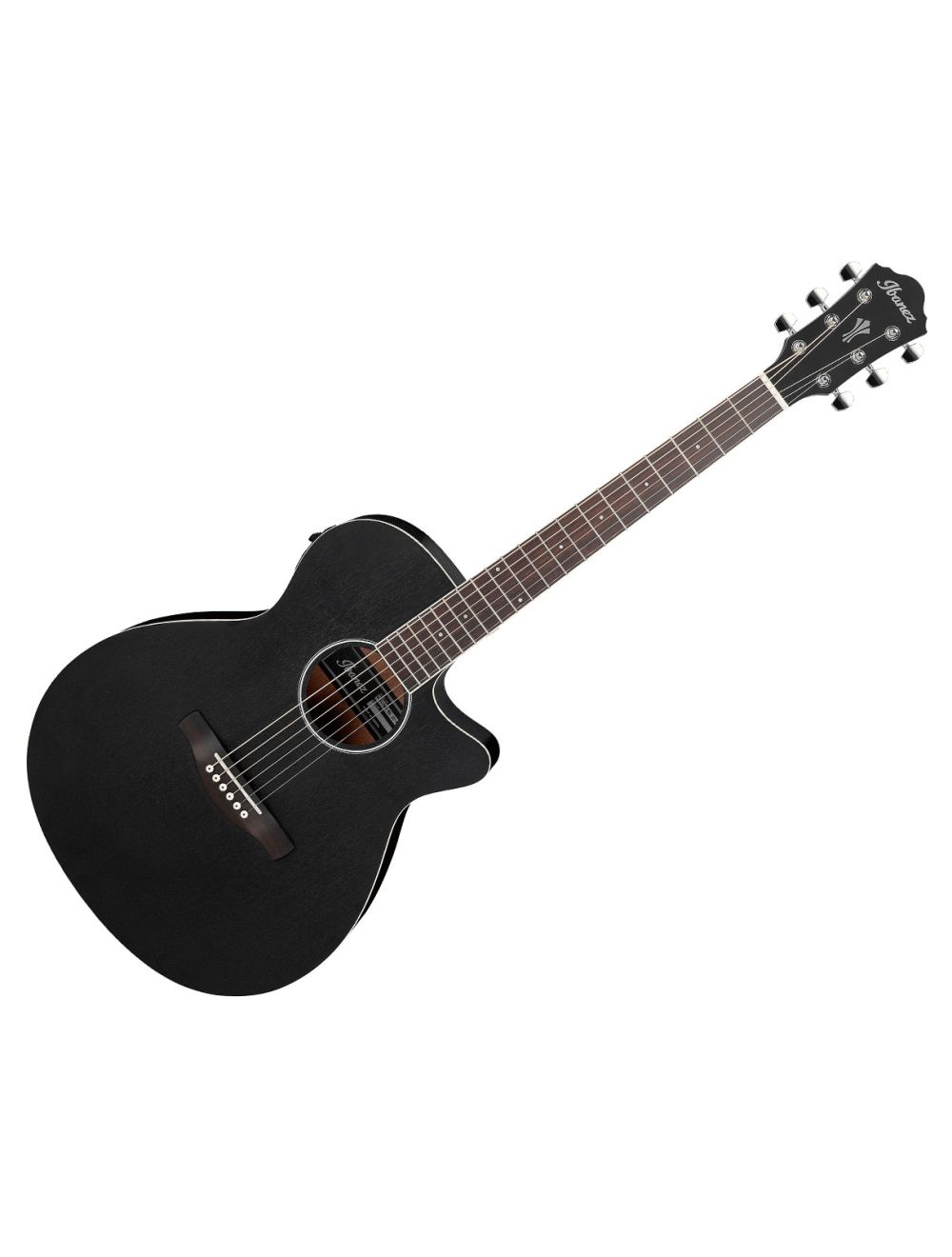 Ibanez AEG7MHWK Acoustic Electric Guitar Weatherd Black Open Pore