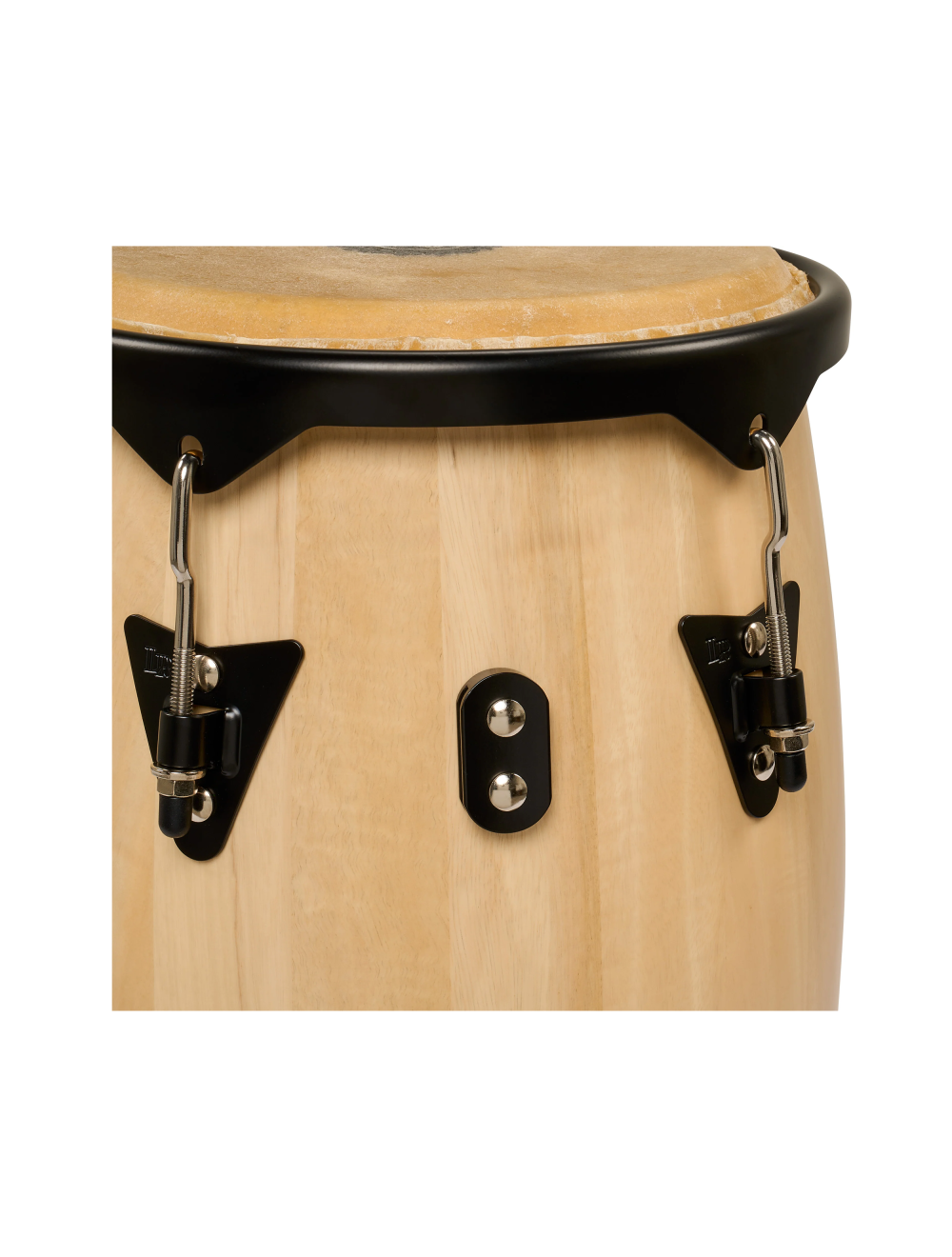 Latin Percussion 10"/11" City II Conga Set w/ Double Stand - Mango Natural Black
