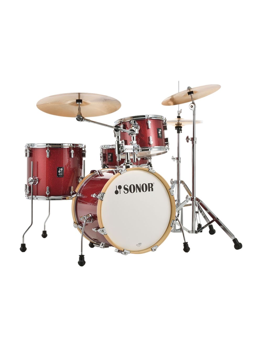 Sonor AQX Jazz 4-pc Shell Pack w/ 18" Kick - Red Moon Sparkle - Open Box