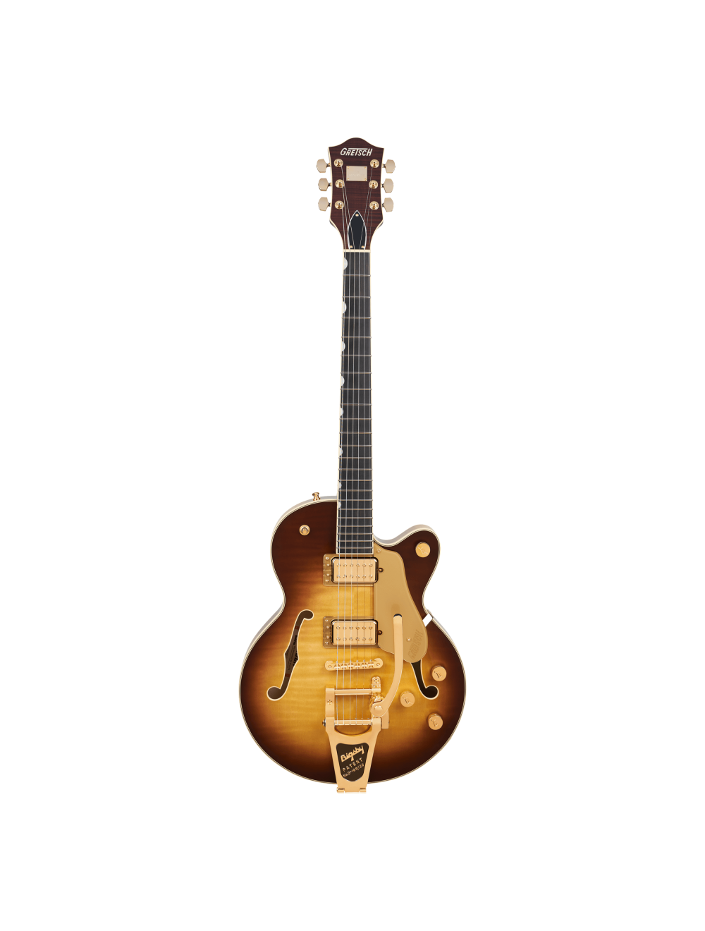 Gretsch Broadkaster Jr. LX Figured CB w/ String-Thru Bigsby - Caramel Dawn