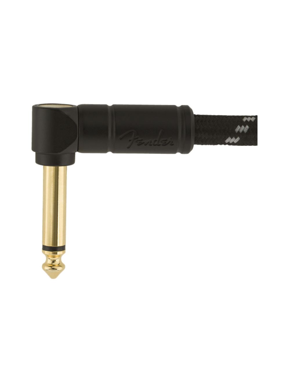 Fender Deluxe Series Instrument Cable Straight/Angle 10' - Black Tweed