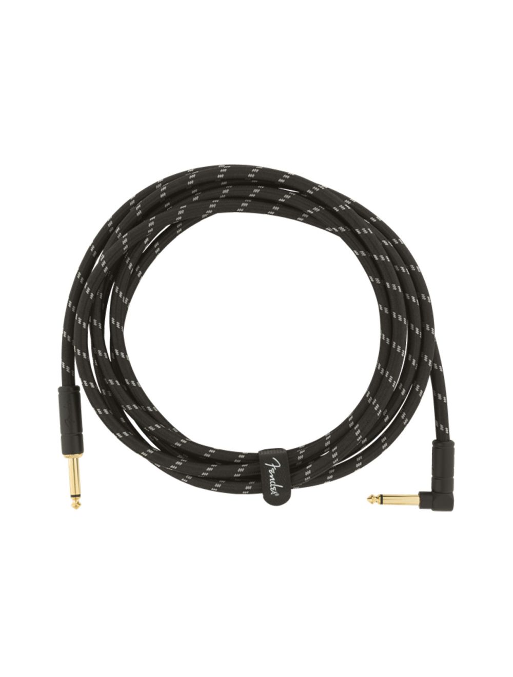 Fender Deluxe Series Instrument Cable Straight/Angle 10' - Black Tweed