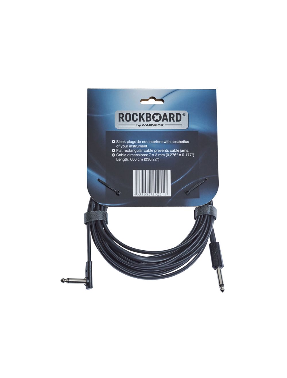 RockBoard Flat Straight / Angled 1/4" Instrument Cable 19.68'