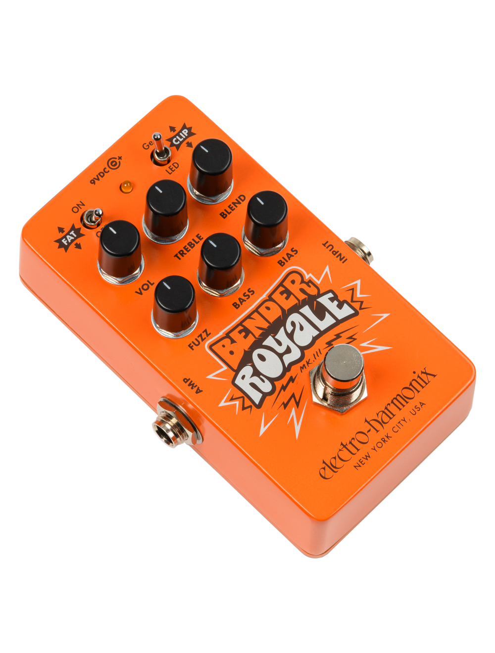 Electro-Harmonix Bender Royale Germanium Fuzz Pedal - Orange