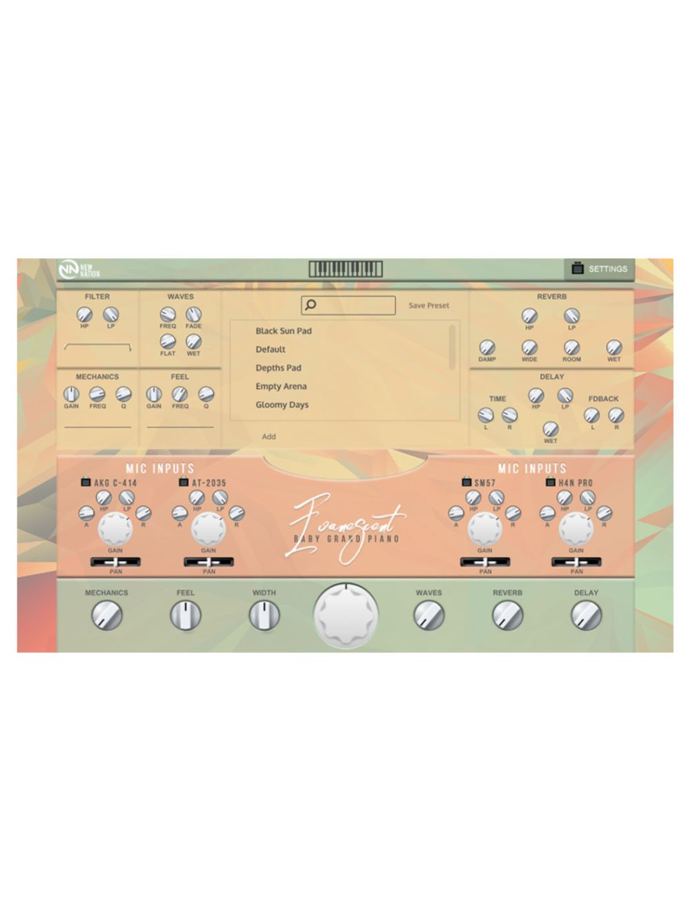 New Nation Evanescent Baby Grand Piano