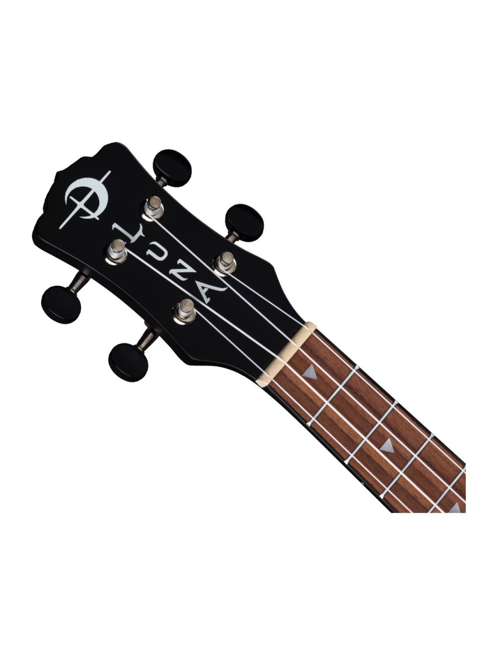 Luna Uke Vintage Mahogany Tenor Ukulele - Black Satin - Open Box