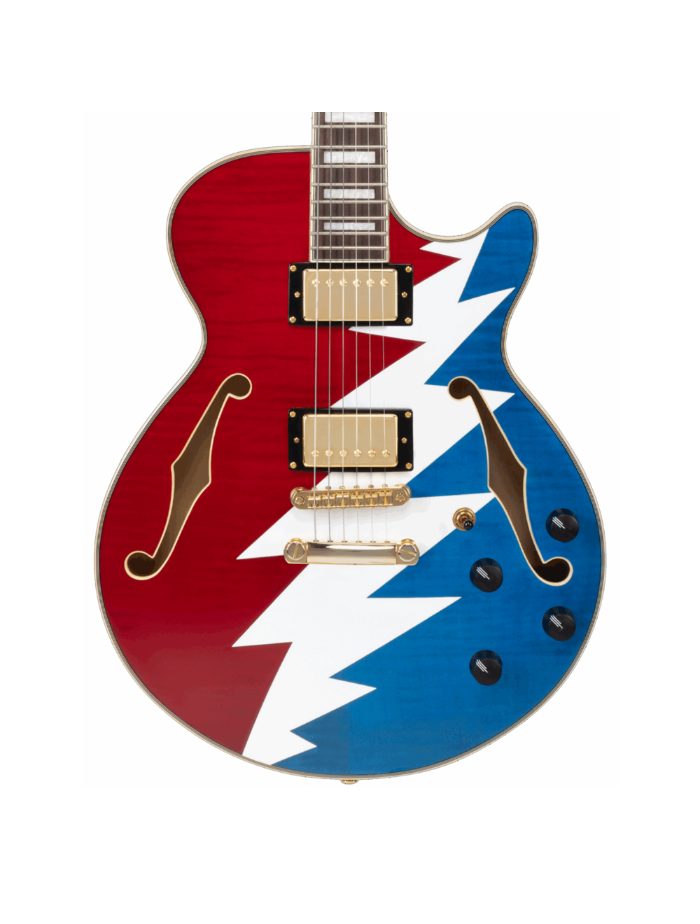D'Angelico Premier Grateful Dead SS - Red White & Blue Lightning Bolt - Open Box