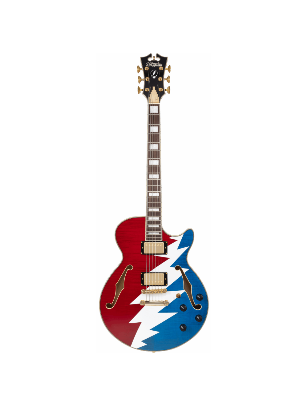 D'Angelico Premier Grateful Dead SS - Red White & Blue Lightning Bolt - Open Box