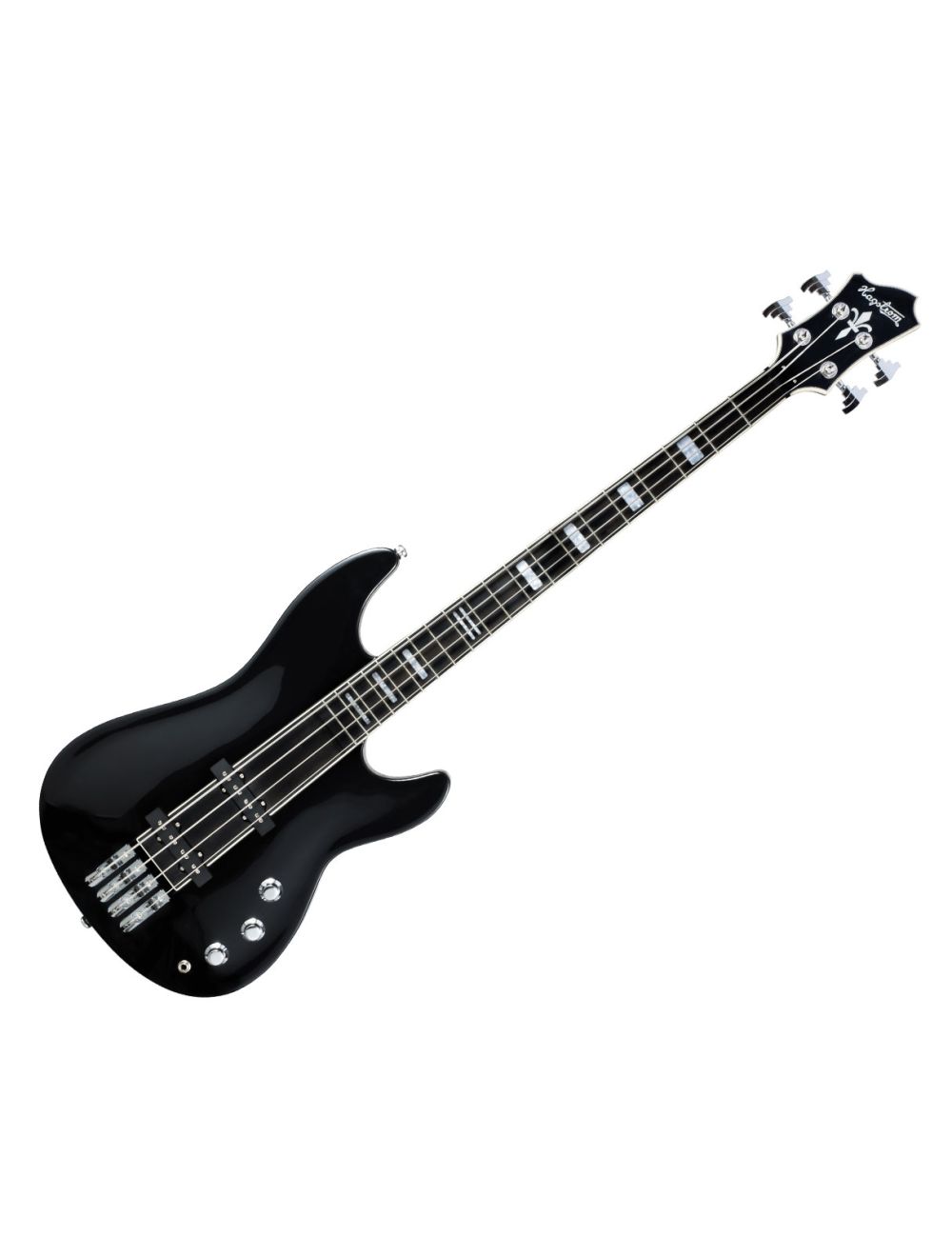 Hagstrom Super Swede Electric Bass Guitar - Black Gloss