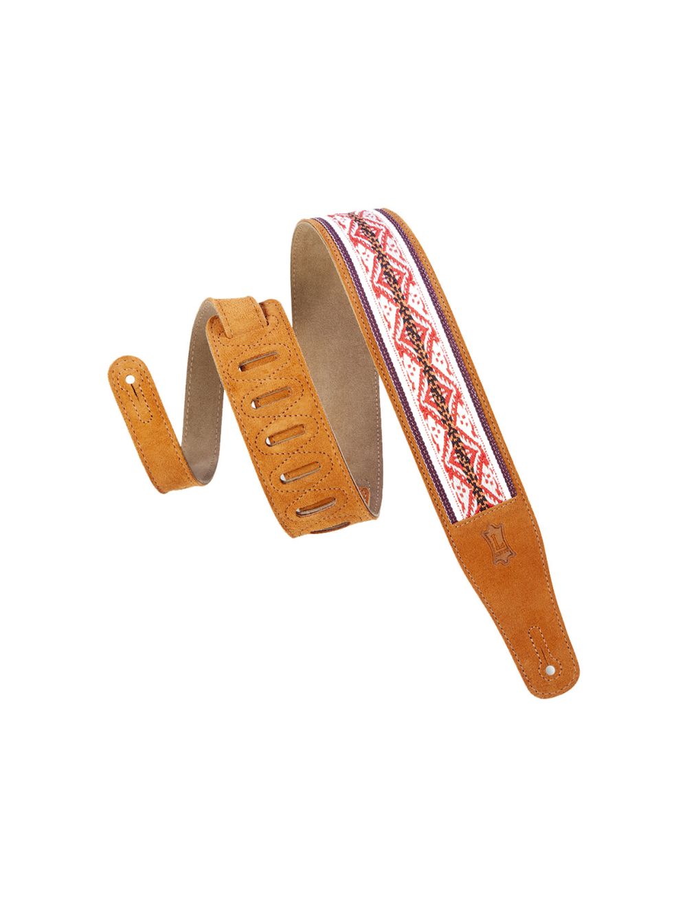Levy's Leathers MSJ26-HNY 2 1/2" Wide Honey Suede Leather Guitar Straps