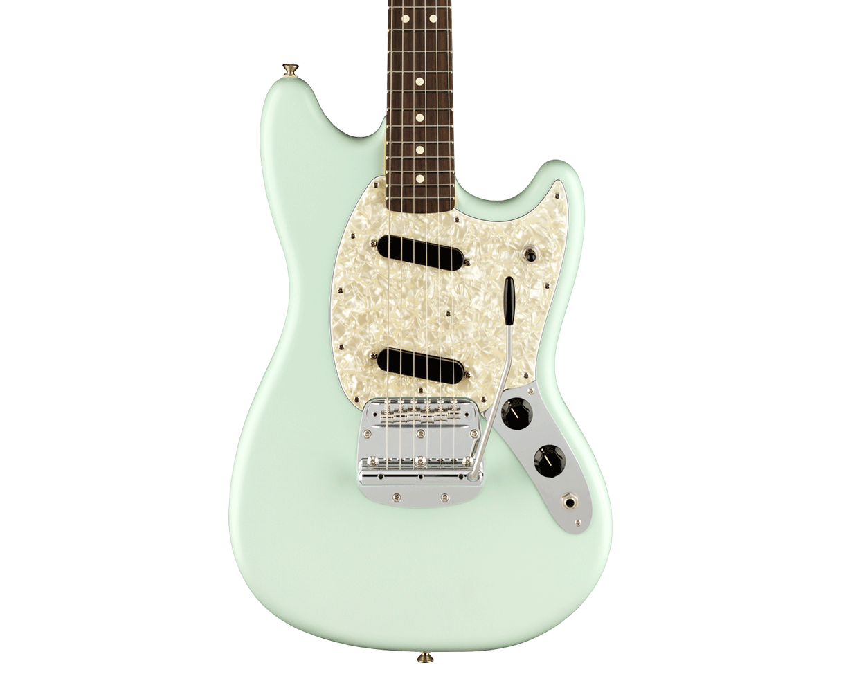 Image of Fender American Performer Mustang - Satin Sonic Blue w/ Rosewood FB