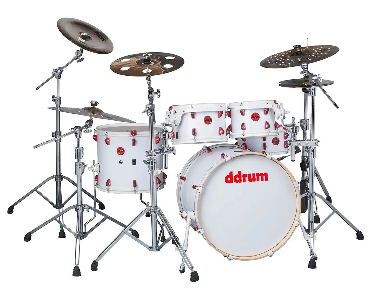 Image of ddrum Hybrid 5 Player 5-pc Acoustic/Electric Drum Set - White Wrap - Open Box